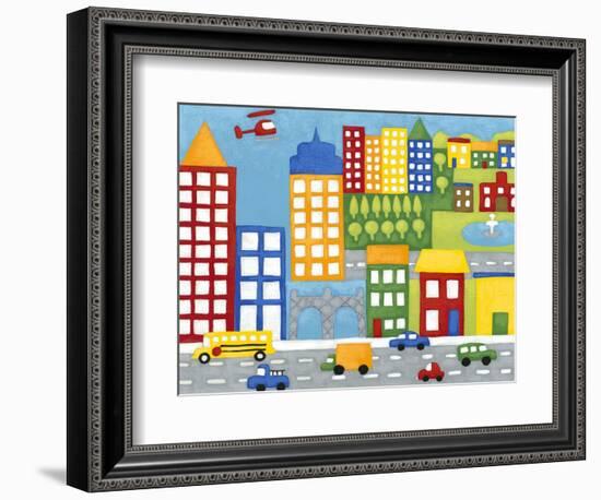 Storybook City-Chariklia Zarris-Framed Art Print