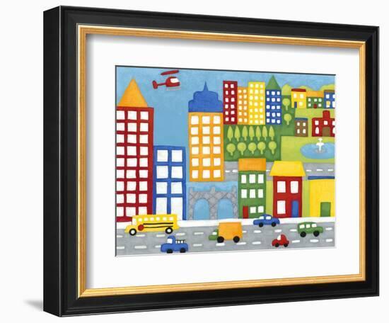 Storybook City-Chariklia Zarris-Framed Premium Giclee Print