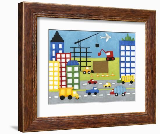 Storybook Construction Site-Chariklia Zarris-Framed Art Print