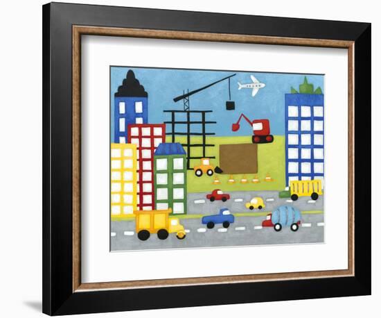 Storybook Construction Site-Chariklia Zarris-Framed Art Print