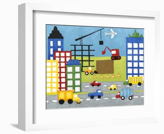 Storybook Construction Site-Chariklia Zarris-Framed Art Print