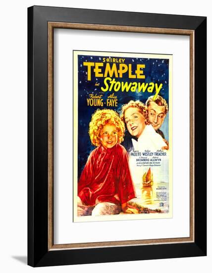 Stowaway, Shirley Temple, Alice Faye, Robert Young, 1936-null-Framed Photo