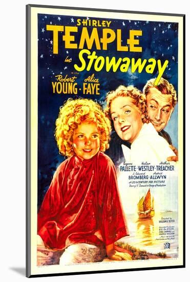 Stowaway, Shirley Temple, Alice Faye, Robert Young, 1936-null-Mounted Photo