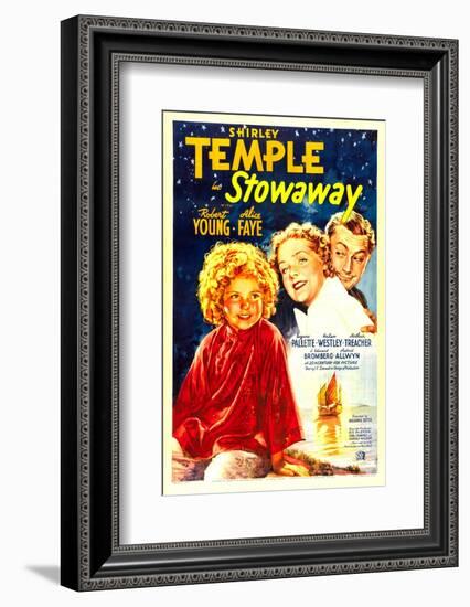 Stowaway, Shirley Temple, Alice Faye, Robert Young, 1936-null-Framed Photo