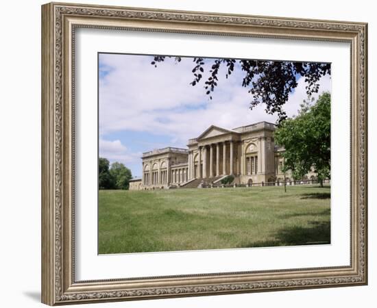 Stowe House, Stowe Landscaped Gardens, Buckinghamshire, England, United Kingdom-David Hunter-Framed Photographic Print