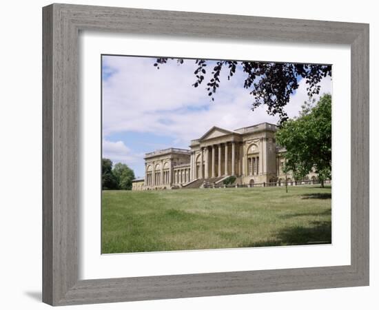 Stowe House, Stowe Landscaped Gardens, Buckinghamshire, England, United Kingdom-David Hunter-Framed Photographic Print