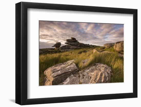 Stowe's Hill in evening light, Bodmin Moor, Cornwall, UK-Ross Hoddinott-Framed Photographic Print