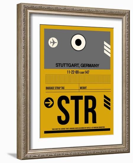 STR Stuttgart Luggage Tag I-NaxArt-Framed Art Print