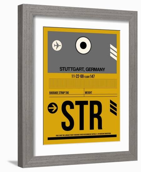 STR Stuttgart Luggage Tag I-NaxArt-Framed Art Print