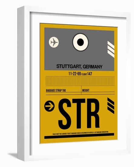 STR Stuttgart Luggage Tag I-NaxArt-Framed Art Print