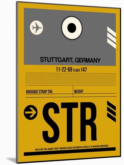 STR Stuttgart Luggage Tag I-NaxArt-Mounted Art Print