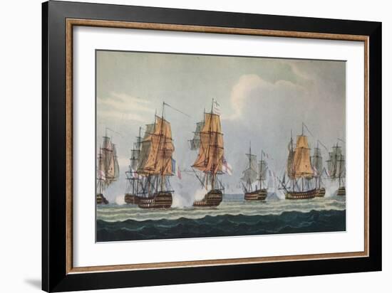 'Strachan's Action off Ferrol', c1806-Thomas Whitcombe-Framed Giclee Print