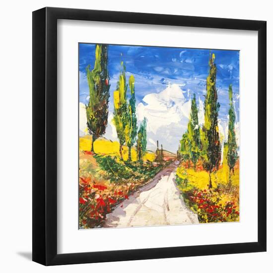 Strada toscana-Luigi Florio-Framed Giclee Print