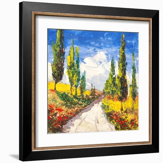 Strada toscana-Luigi Florio-Framed Giclee Print