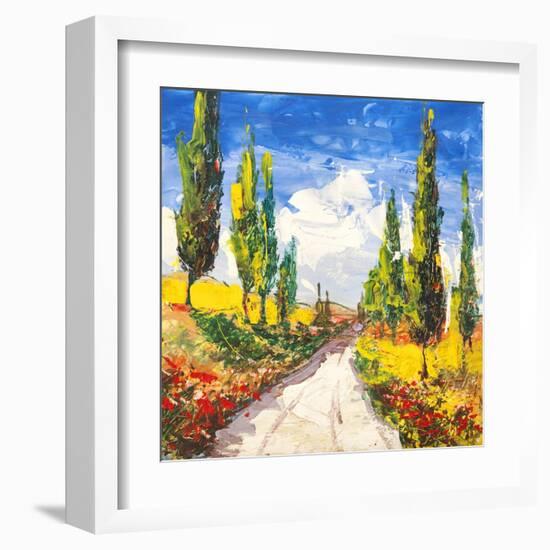 Strada toscana-Luigi Florio-Framed Giclee Print