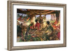 Stradivarius in His Workshop at Cremona, 1913-Edgar Bundy-Framed Giclee Print