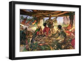 Stradivarius in His Workshop at Cremona, 1913-Edgar Bundy-Framed Giclee Print