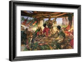 Stradivarius in His Workshop at Cremona, 1913-Edgar Bundy-Framed Giclee Print