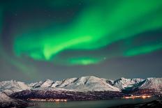 Aurora above Fjords in Norway-Strahil Dimitrov-Framed Photographic Print