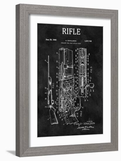 Straight Full Bolt Action Rifle, 1966-Chalkboard-Dan Sproul-Framed Art Print