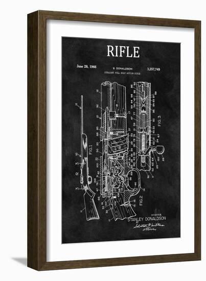 Straight Full Bolt Action Rifle, 1966-Chalkboard-Dan Sproul-Framed Art Print