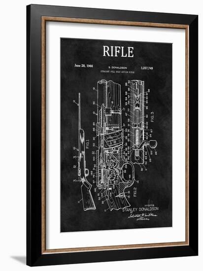 Straight Full Bolt Action Rifle, 1966-Chalkboard-Dan Sproul-Framed Art Print