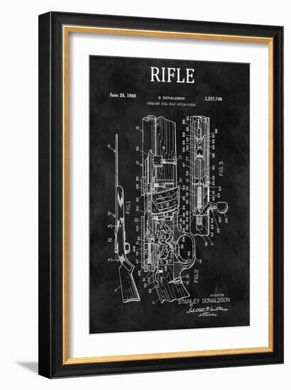 Straight Full Bolt Action Rifle, 1966-Chalkboard-Dan Sproul-Framed Art Print