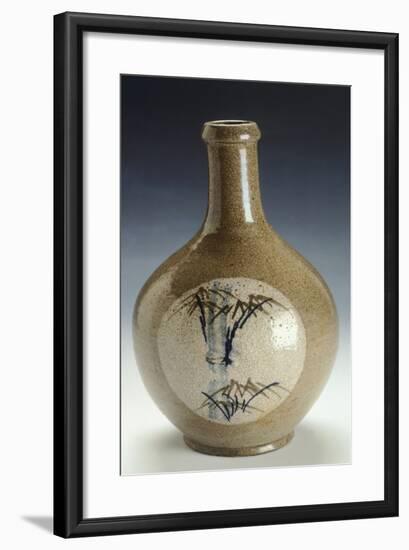 Straight Necked Sake Bottle with Straight Rim-null-Framed Giclee Print