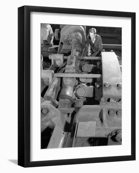 Straightening Round Bars, J Beardshaw and Sons, Sheffield, South Yorkshire, 1963-Michael Walters-Framed Photographic Print