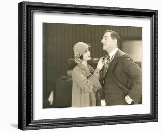 Straightening Tie-null-Framed Photo