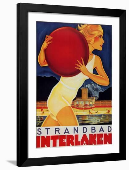 Strandbad Interlaken-Martin Peikert-Framed Art Print