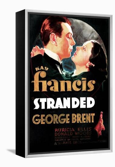 Stranded, US poster art, George Brent, Kay Francis, 1935-null-Framed Stretched Canvas