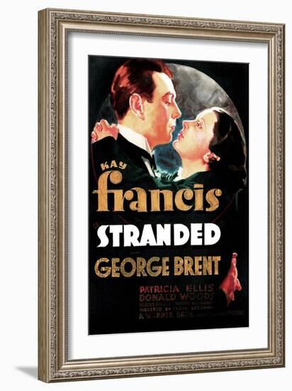 Stranded, US poster art, George Brent, Kay Francis, 1935-null-Framed Premium Giclee Print