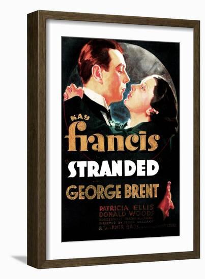 Stranded, US poster art, George Brent, Kay Francis, 1935-null-Framed Premium Giclee Print