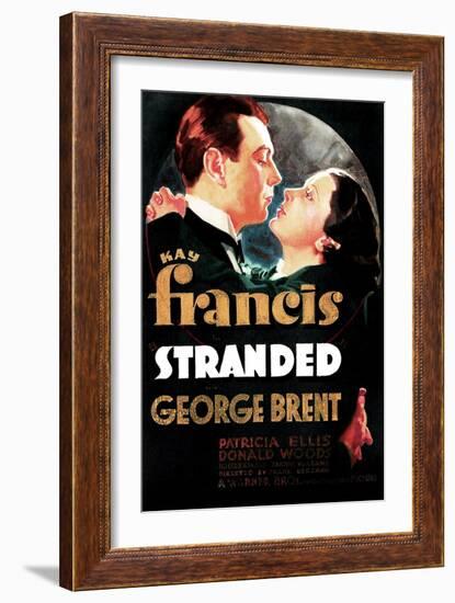 Stranded, US poster art, George Brent, Kay Francis, 1935-null-Framed Premium Giclee Print