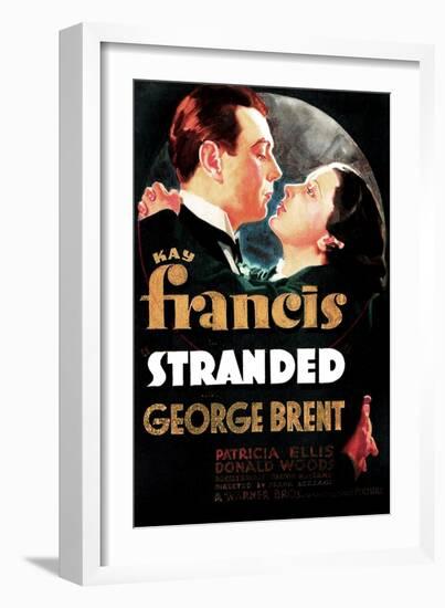 Stranded, US poster art, George Brent, Kay Francis, 1935-null-Framed Premium Giclee Print