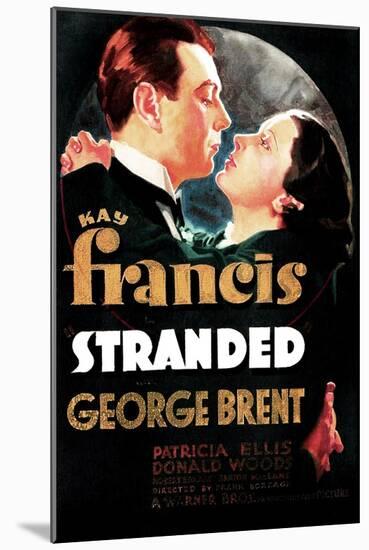 Stranded, US poster art, George Brent, Kay Francis, 1935-null-Mounted Art Print