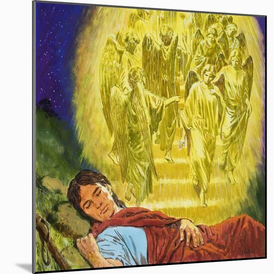 Strange Dreams from the Bible: Jacob's Ladder-Clive Uptton-Mounted Giclee Print