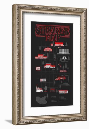 Strange Map-Robert Farkas-Framed Art Print