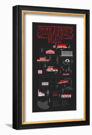 Strange Map-Robert Farkas-Framed Art Print