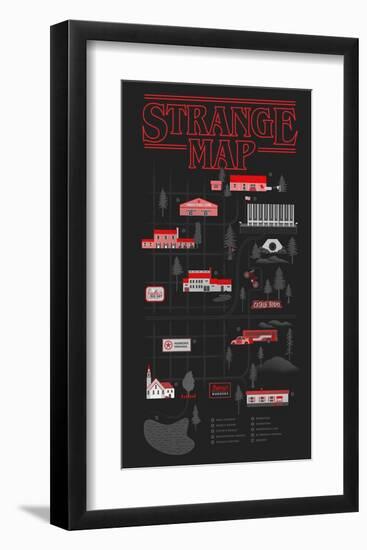 Strange Map-Robert Farkas-Framed Art Print