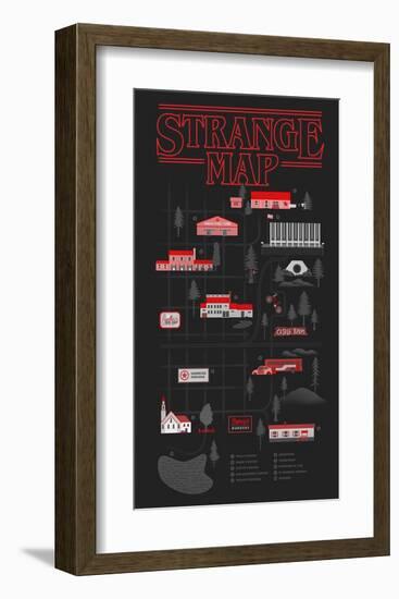 Strange Map-Robert Farkas-Framed Art Print