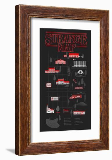 Strange Map-Robert Farkas-Framed Premium Giclee Print