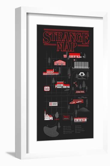 Strange Map-Robert Farkas-Framed Premium Giclee Print