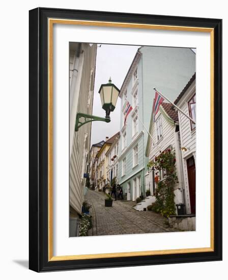 Strangebakken Street, Stransidden District, Bergen, Hordaland, Norway, Scandinavia, Europe-Marco Cristofori-Framed Photographic Print