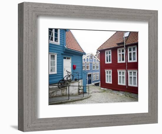 Strangehagen Street, Stransidden District, Bergen, Hordaland, Norway, Scandinavia, Europe-Marco Cristofori-Framed Photographic Print