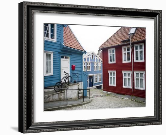 Strangehagen Street, Stransidden District, Bergen, Hordaland, Norway, Scandinavia, Europe-Marco Cristofori-Framed Photographic Print