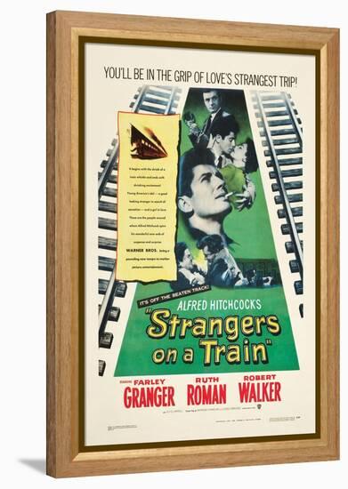 STRANGERS ON A TRAIN, Farley Granger, Robert Walker, Ruth Roman, 1951-null-Framed Stretched Canvas