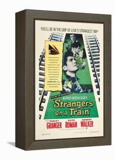 STRANGERS ON A TRAIN, Farley Granger, Robert Walker, Ruth Roman, 1951-null-Framed Stretched Canvas