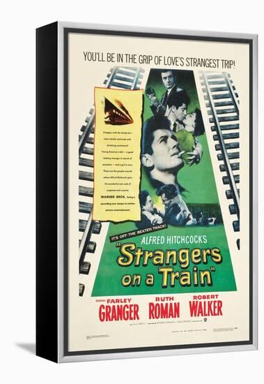 STRANGERS ON A TRAIN, Farley Granger, Robert Walker, Ruth Roman, 1951-null-Framed Stretched Canvas